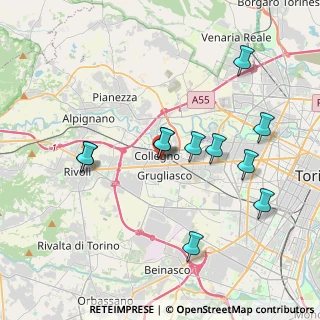 Mappa Via Francesco Crispi, 10093 Collegno TO, Italia (3.75273)