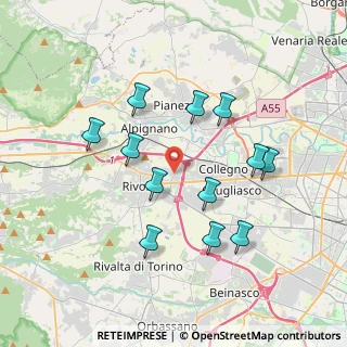 Mappa Via Bruere, 10098 Rivoli TO, Italia (3.5575)