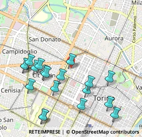 Mappa Via Carlo Boucheron, 10122 Torino TO, Italia (1.12526)