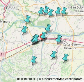 Mappa Via Chiozzi, 27049 Stradella PV, Italia (6.3475)