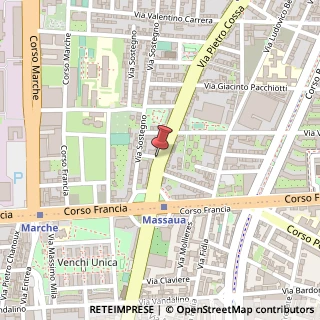 Mappa Via Pietro Cossa,  4, 10151 Torino, Torino (Piemonte)