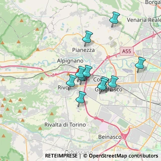 Mappa Via Varallo, 10098 Rivoli TO, Italia (2.79636)