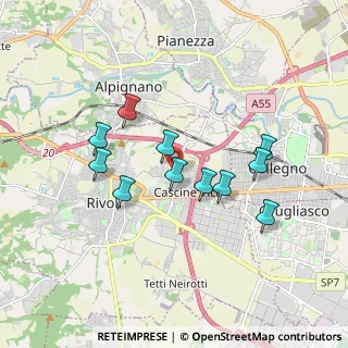 Mappa Via Varallo, 10098 Rivoli TO, Italia (1.56091)