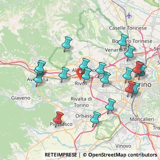Mappa Via Monte Cimone, 10098 Rivoli TO, Italia (8.679)