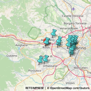 Mappa Via Monte Cimone, 10098 Rivoli TO, Italia (7.8245)