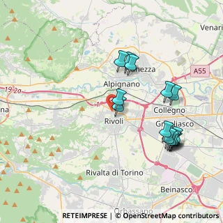 Mappa Via Monte Cimone, 10098 Rivoli TO, Italia (3.97643)