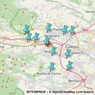 Mappa Via Monte Cimone, 10098 Rivoli TO, Italia (3.48)