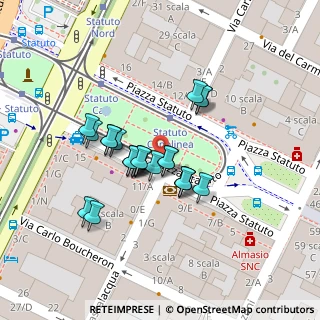 Mappa Piazza Statuto, 10122 Torino TO, Italia (0.01667)