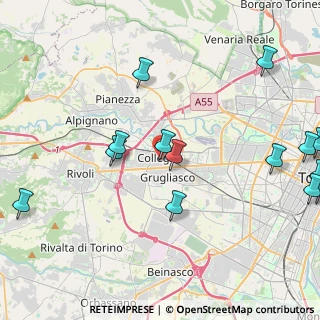 Mappa Via Tiziano, 10093 Collegno TO, Italia (5.71333)
