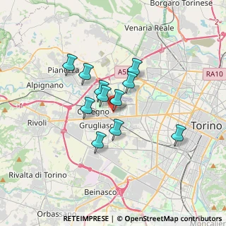 Mappa Fermi Cap, 10093 Collegno TO, Italia (2.56273)
