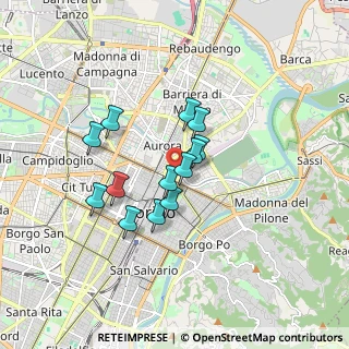 Mappa Aurora, 10152 Torino TO, Italia (1.29077)