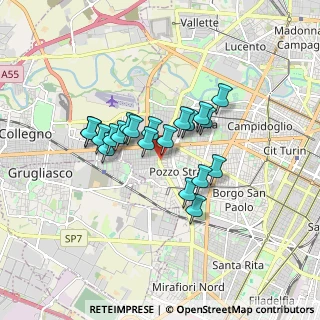 Mappa Via Francesco De Sanctis, 10141 Torino TO, Italia (1.2705)