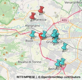 Mappa A55, 10098 Rivoli TO, Italia (3.44273)