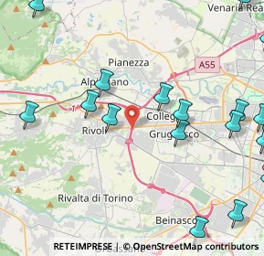 Mappa A55, 10098 Rivoli TO, Italia (6.20053)