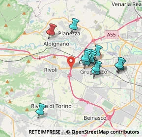 Mappa A55, 10098 Rivoli TO, Italia (3.30643)