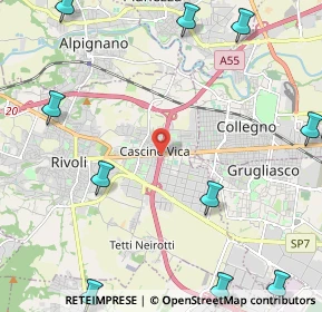 Mappa A55, 10098 Rivoli TO, Italia (3.35818)