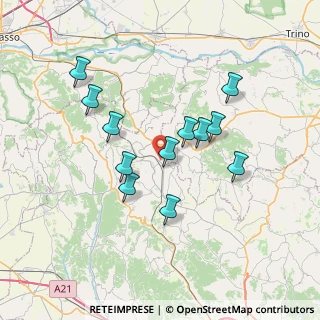 Mappa Via della Repubblica, 14025 Montiglio Monferrato AT, Italia (6.37333)