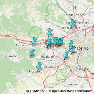 Mappa Via Fratelli Piol, 10098 Rivoli TO, Italia (5.49714)