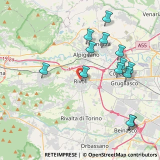 Mappa Via Fratelli Piol, 10098 Rivoli TO, Italia (4.56077)