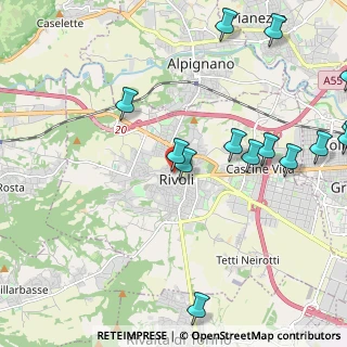 Mappa Via Fratelli Piol, 10098 Rivoli TO, Italia (3.00875)