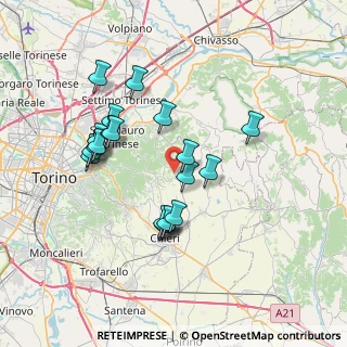 Mappa Via del Rubino, 10020 Pavarolo TO, Italia (6.74)