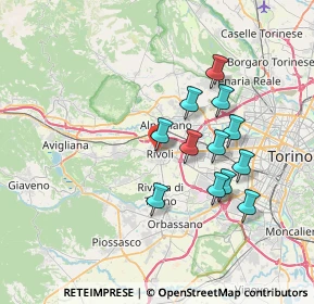 Mappa Piazza G. Matteotti, 10098 Rivoli TO, Italia (6.425)