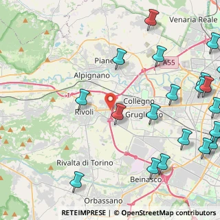 Mappa Via Bormida, 10098 Rivoli TO, Italia (6.2855)