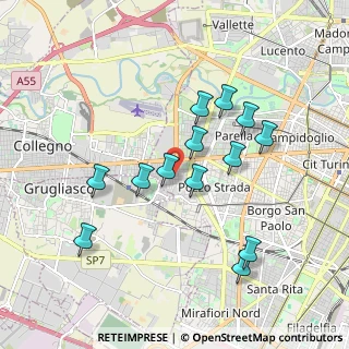 Mappa Via Adamello, 10142 Torino TO, Italia (1.73692)