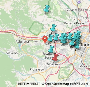 Mappa Via Rosta, 10098 Rivoli TO, Italia (7.65)
