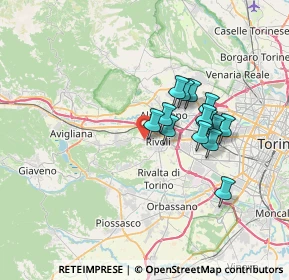 Mappa Via Rosta, 10098 Rivoli TO, Italia (5.50286)
