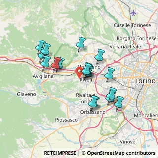 Mappa Via Rosta, 10098 Rivoli TO, Italia (6.24444)