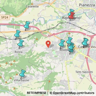 Mappa Via Rosta, 10098 Rivoli TO, Italia (2.61833)