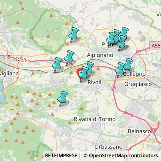 Mappa Via Rosta, 10098 Rivoli TO, Italia (3.71231)