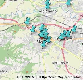 Mappa Via Collegiata Nuova, 10098 Rivoli TO, Italia (1.60235)