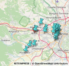 Mappa Via Collegiata Nuova, 10098 Rivoli TO, Italia (7.6115)