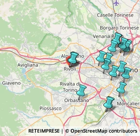 Mappa Via Collegiata Nuova, 10098 Rivoli TO, Italia (8.996)