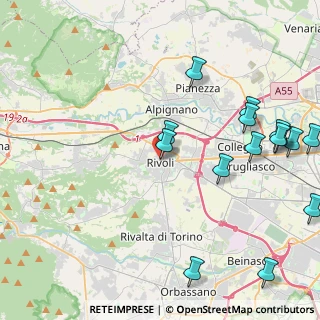 Mappa Via Collegiata Nuova, 10098 Rivoli TO, Italia (5.37333)