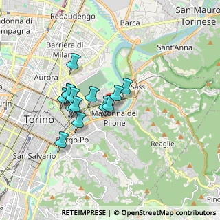 Mappa Lungo Po Alessandro Antonelli, 10153 Torino TO, Italia (1.36071)