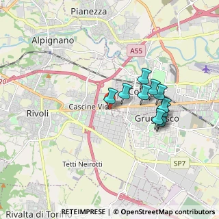 Mappa Via Antica Grugliasco, 10098 Rivoli TO, Italia (1.54273)