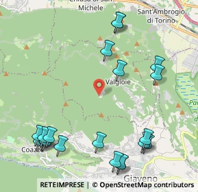 Mappa SP 188, 10094 Valgioie TO, Italia (2.6845)