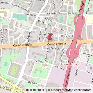 Mappa Corso Francia, 119, 10098 Rivoli, Torino (Piemonte)