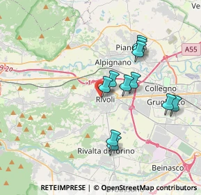 Mappa Via Santa Croce, 10098 Rivoli TO, Italia (3.31545)
