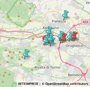 Mappa Via Santa Croce, 10098 Rivoli TO, Italia (2.73636)