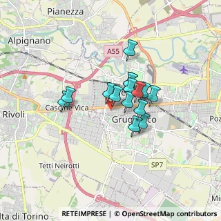 Mappa Via Piave, 10093 Collegno TO, Italia (1.12667)