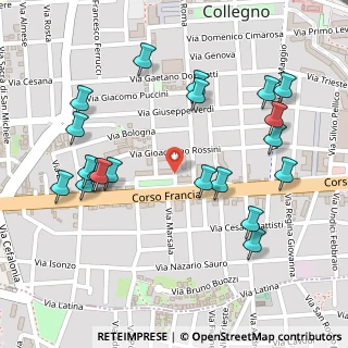Mappa Via Rossini, 10093 Collegno TO, Italia (0.286)