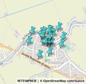 Mappa Via Umberto I°, 45010 Villadose RO, Italia (0.225)