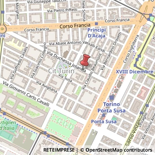 Mappa Via Duchessa Jolanda,  12, 10138 Torino, Torino (Piemonte)