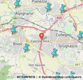 Mappa Via Narzole, 10098 Rivoli TO, Italia (3.50583)