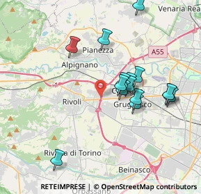 Mappa Via Narzole, 10098 Rivoli TO, Italia (3.53467)