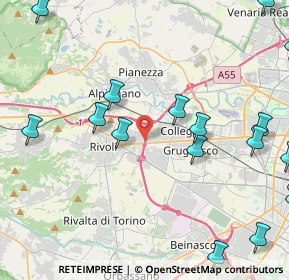 Mappa Via Narzole, 10098 Rivoli TO, Italia (6.14)